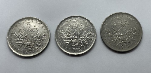 Lot monnaies 5 francs - 5,
