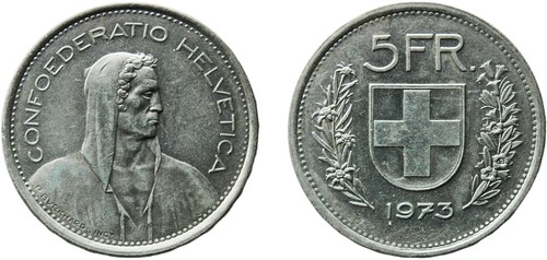Switzerland 1973 francs - 5,